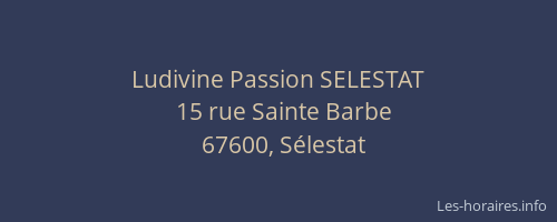 Ludivine Passion SELESTAT