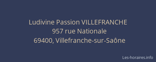 Ludivine Passion VILLEFRANCHE