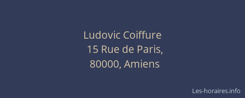 Ludovic Coiffure
