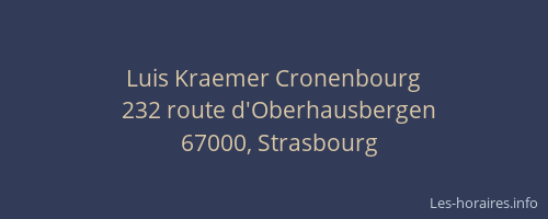 Luis Kraemer Cronenbourg