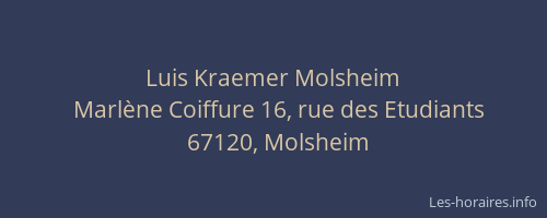 Luis Kraemer Molsheim