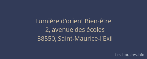 Lumi&egrave;re d'orient Bien-&ecirc;tre