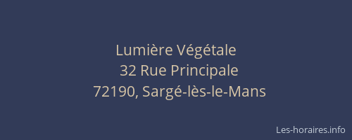 Lumi&egrave;re V&eacute;g&eacute;tale