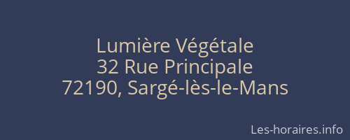 Lumière Végétale