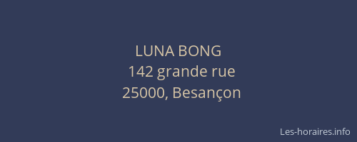 LUNA BONG