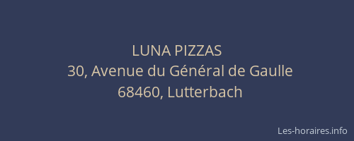 LUNA PIZZAS