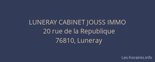 LUNERAY CABINET JOUSS IMMO