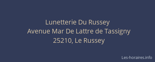 Lunetterie Du Russey