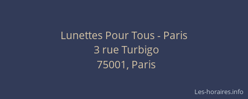 Lunettes Pour Tous - Paris