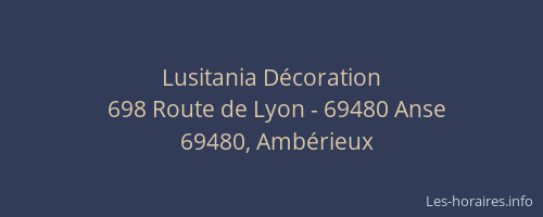 Lusitania Décoration