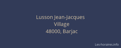 Lusson Jean-Jacques