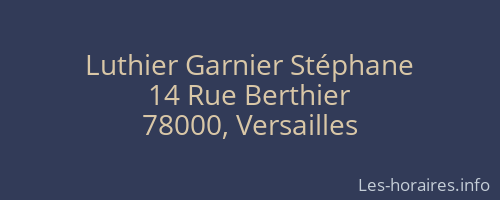 Luthier Garnier Stéphane