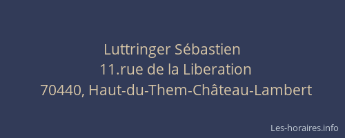 Luttringer S&eacute;bastien