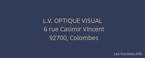 L.V. OPTIQUE VISUAL