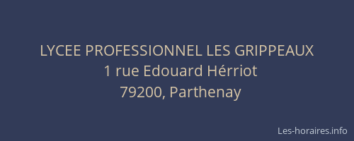LYCEE PROFESSIONNEL LES GRIPPEAUX