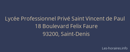 Lycée Professionnel Privé Saint Vincent de Paul