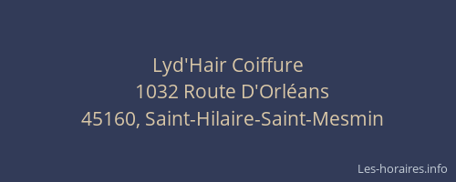 Lyd'Hair Coiffure