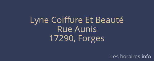 Lyne Coiffure Et Beauté