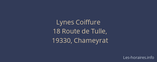 Lynes Coiffure
