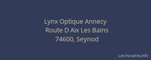 Lynx Optique Annecy