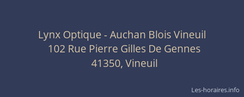 Lynx Optique - Auchan Blois Vineuil