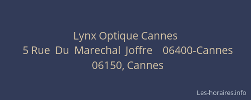 Lynx Optique Cannes