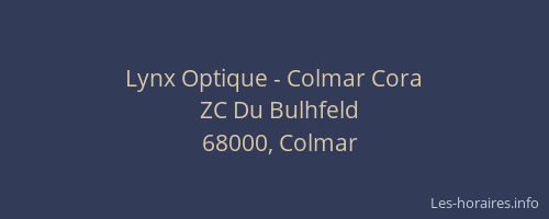 Lynx Optique - Colmar Cora