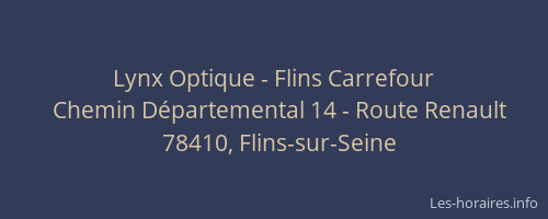 Lynx Optique - Flins Carrefour