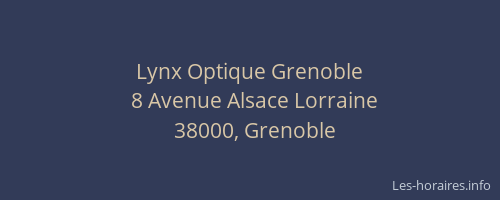 Lynx Optique Grenoble