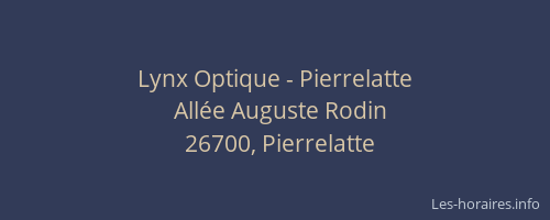 Lynx Optique - Pierrelatte