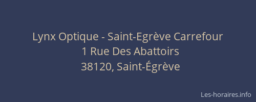 Lynx Optique - Saint-Egrève Carrefour