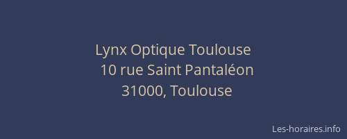 Lynx Optique Toulouse