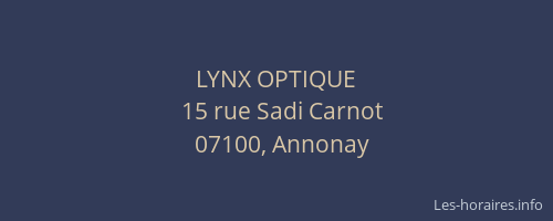 LYNX OPTIQUE