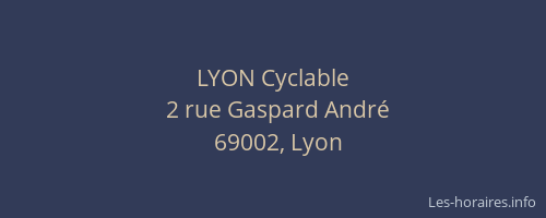LYON Cyclable