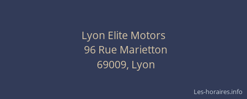 Lyon Elite Motors