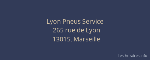 Lyon Pneus Service