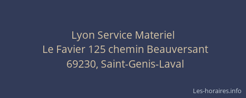 Lyon Service Materiel