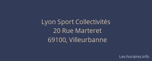 Lyon Sport Collectivités