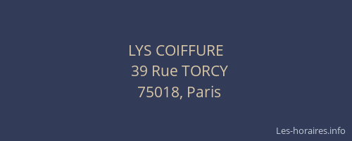 LYS COIFFURE