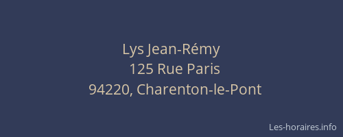 Lys Jean-Rémy