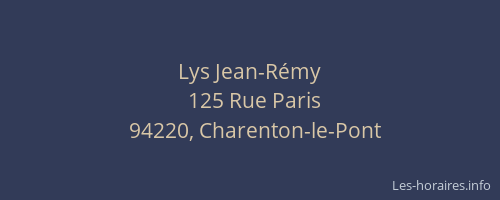 Lys Jean-R&eacute;my