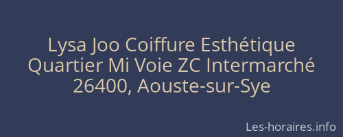 Lysa Joo Coiffure Esthétique