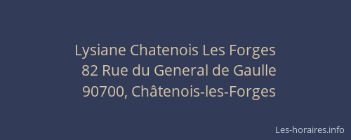 Lysiane Chatenois Les Forges
