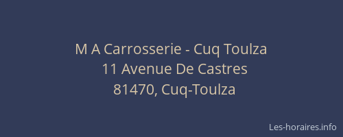 M A Carrosserie - Cuq Toulza