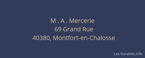 M . A . Mercerie