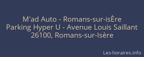 M'ad Auto - Romans-sur-isÈre
