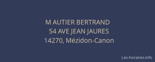 M AUTIER BERTRAND