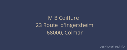 M B Coiffure