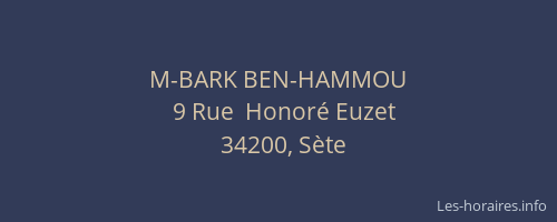 M-BARK BEN-HAMMOU