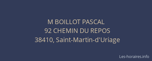 M BOILLOT PASCAL